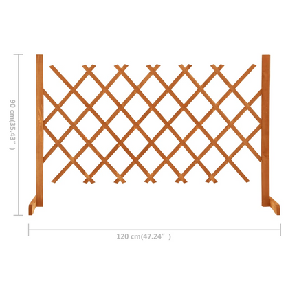 vidaXL Garden Trellis Fence Orange 47.2"x35.4" Solid Firwood