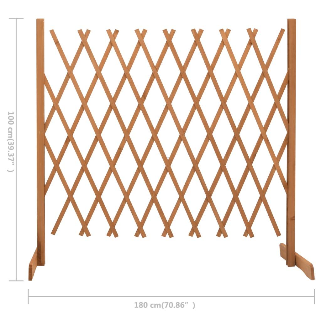 vidaXL Garden Trellis Fence Orange 70.9"x39.4" Solid Firwood