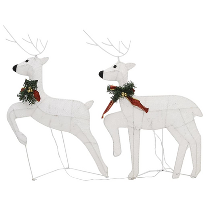 vidaXL Christmas Reindeers 4 pcs White 80 LEDs