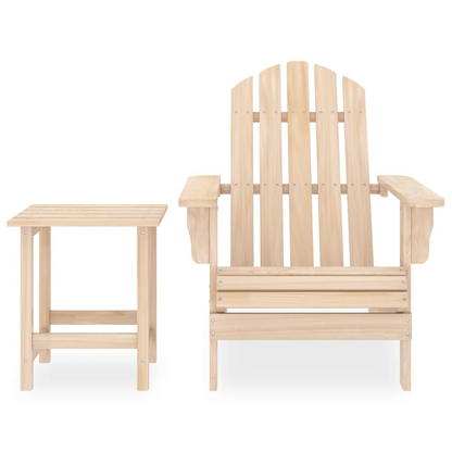 vidaXL Patio Adirondack Chair with Table Solid Fir Wood