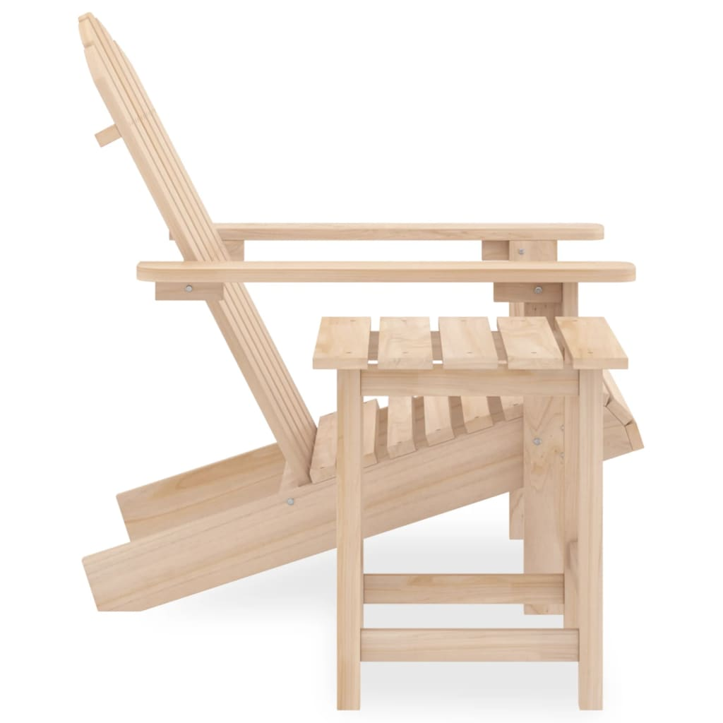 vidaXL Patio Adirondack Chair with Table Solid Fir Wood