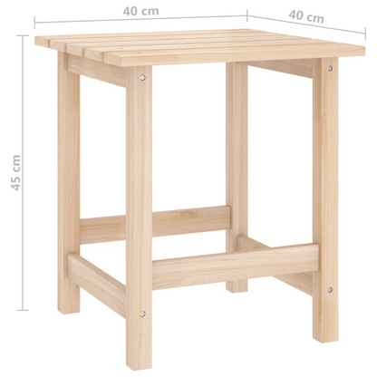 vidaXL Patio Adirondack Chair with Table Solid Fir Wood