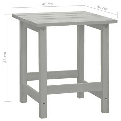 vidaXL Patio Adirondack Chair with Table Solid Fir Wood Gray