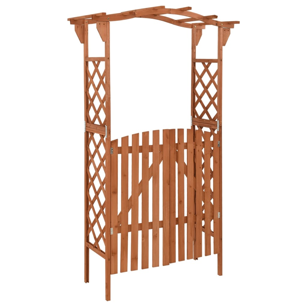 vidaXL Pergola with Gate 45.7"x15.7"x80.3" Solid Firwood