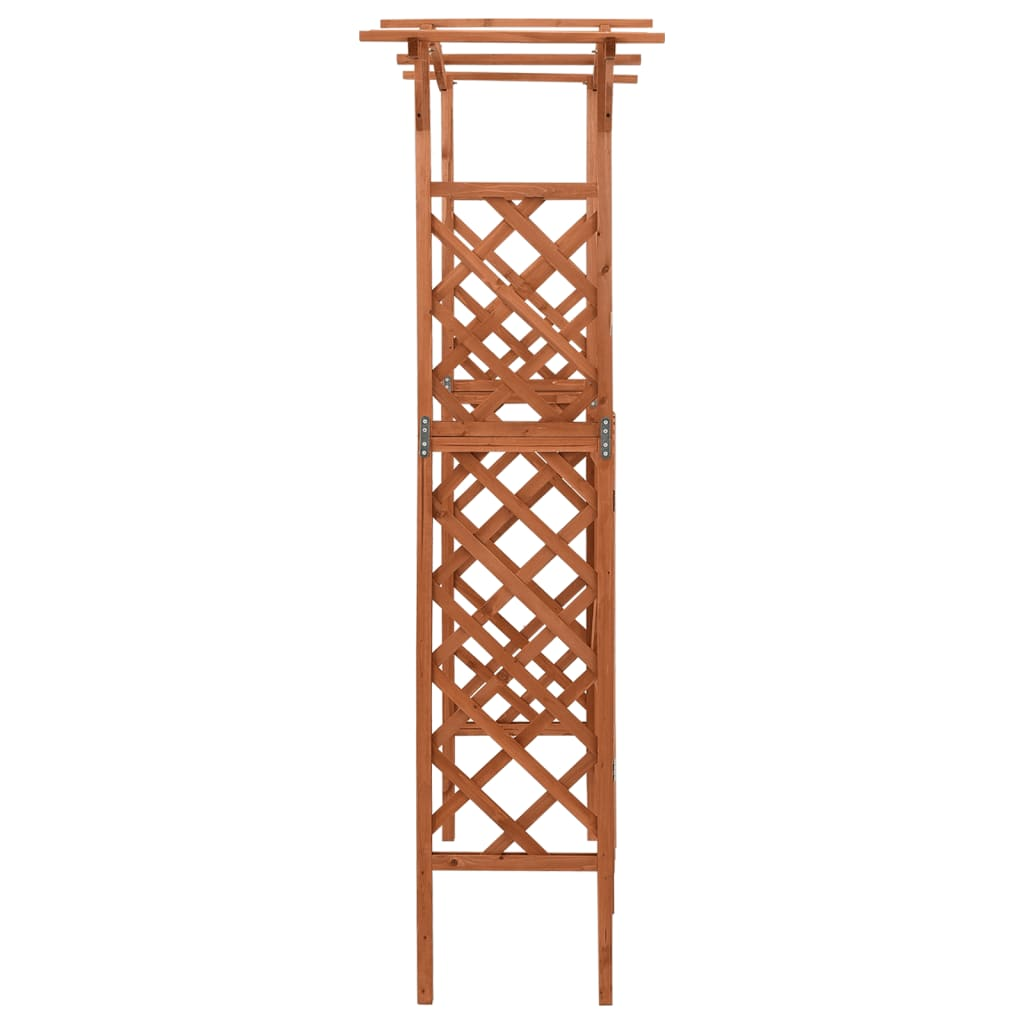 vidaXL Pergola with Gate 45.7"x15.7"x80.3" Solid Firwood