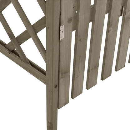 vidaXL Pergola with Gate 45.7"x15.7"x80.3" Gray Solid Firwood