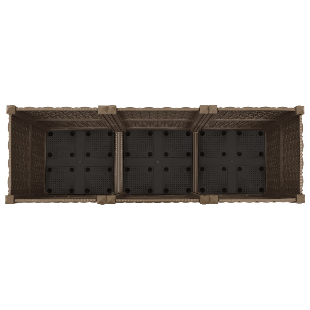 vidaXL Raised Bed 47.2"x15.7"x15" Polypropylene