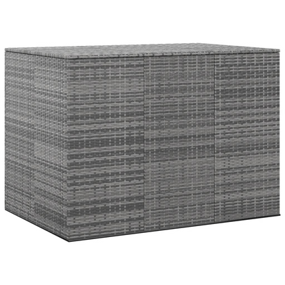 vidaXL Patio Cushion Box PE Rattan Gray