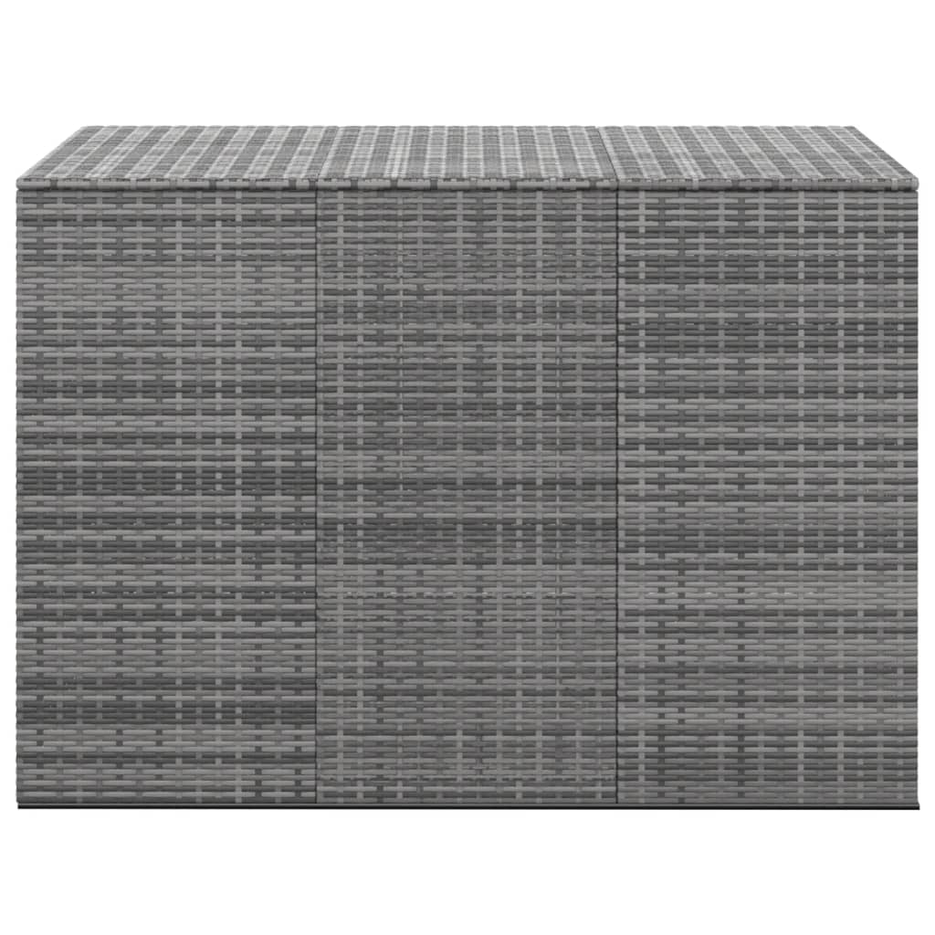 vidaXL Patio Cushion Box PE Rattan Gray