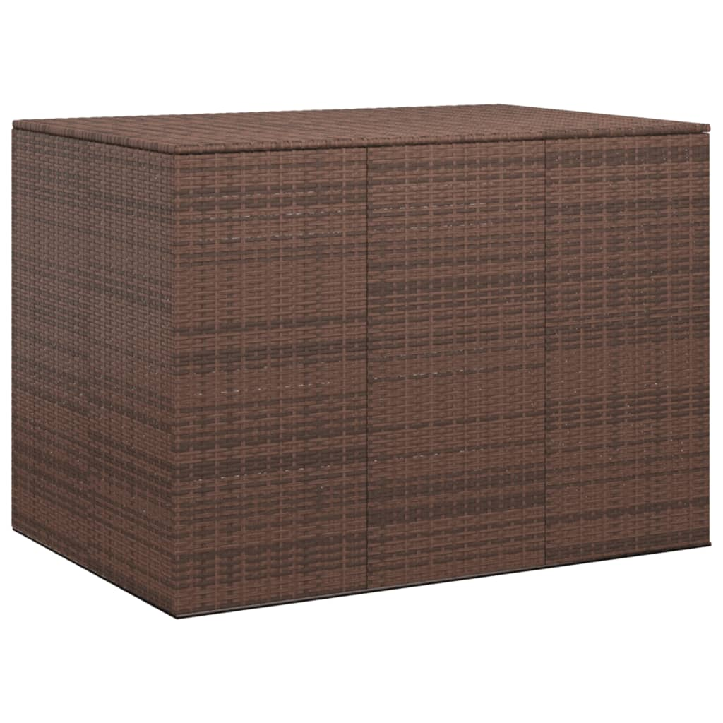 vidaXL Patio Cushion Box PE Rattan  Brown