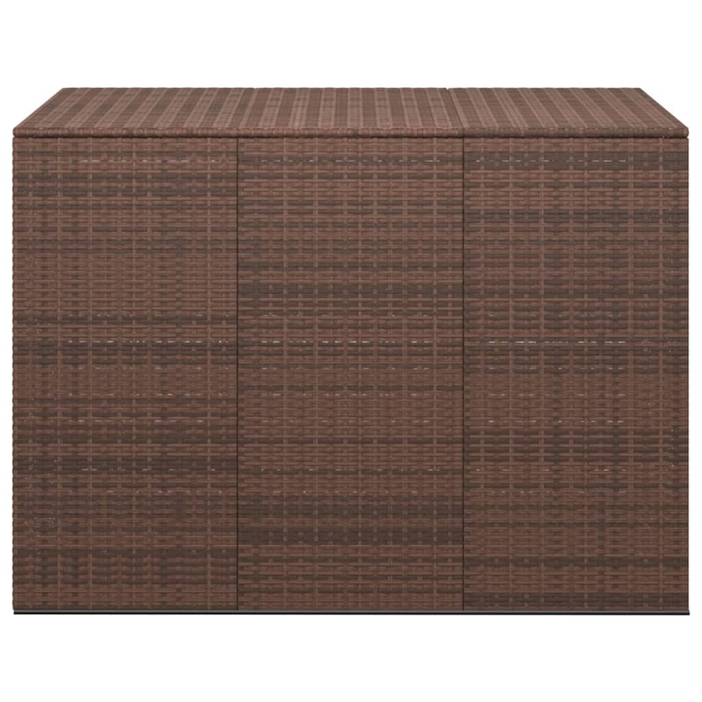 vidaXL Patio Cushion Box PE Rattan  Brown