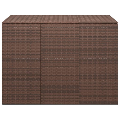 vidaXL Patio Cushion Box PE Rattan  Brown