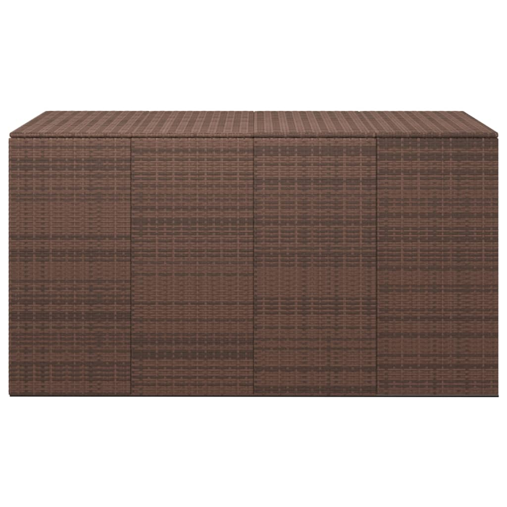 vidaXL Patio Cushion Box PE Rattan Brown