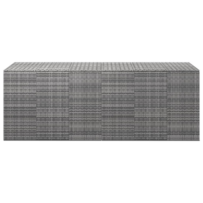 vidaXL Patio Cushion Box PE Rattan Gray