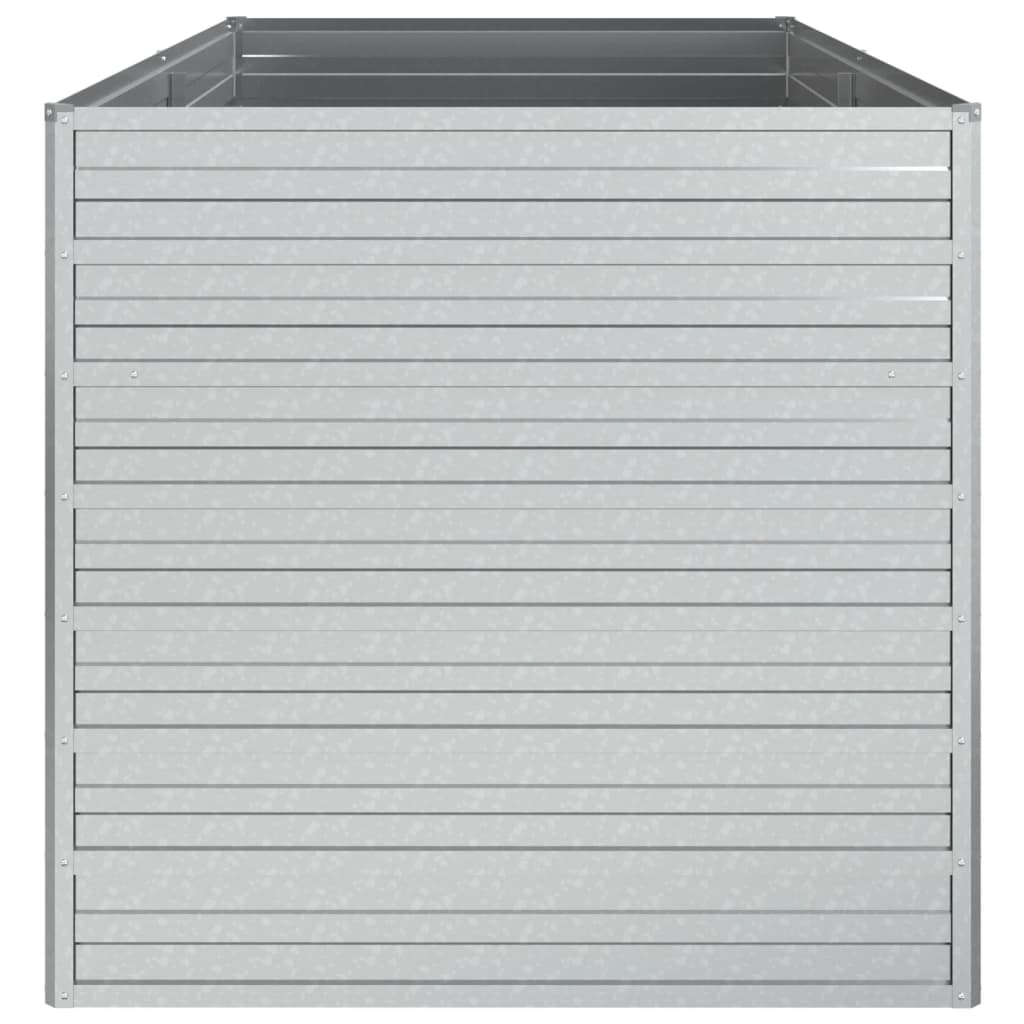 vidaXL Garden Raised Bed 63"x31.5"x30.3" Galvanized Steel Silver