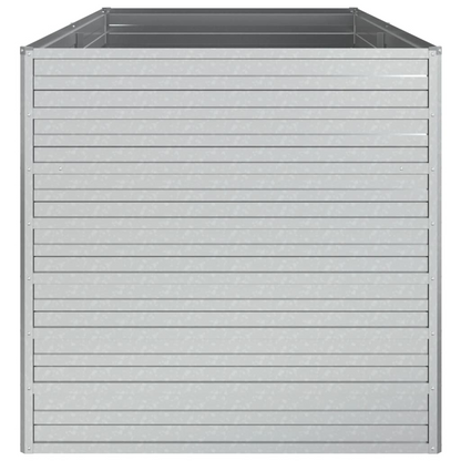 vidaXL Garden Raised Bed 63"x31.5"x30.3" Galvanized Steel Silver