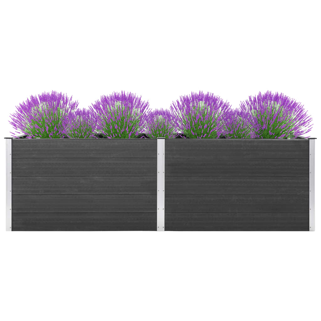 vidaXL Garden Raised Bed 78.7"x19.7"x35.8" WPC Gray