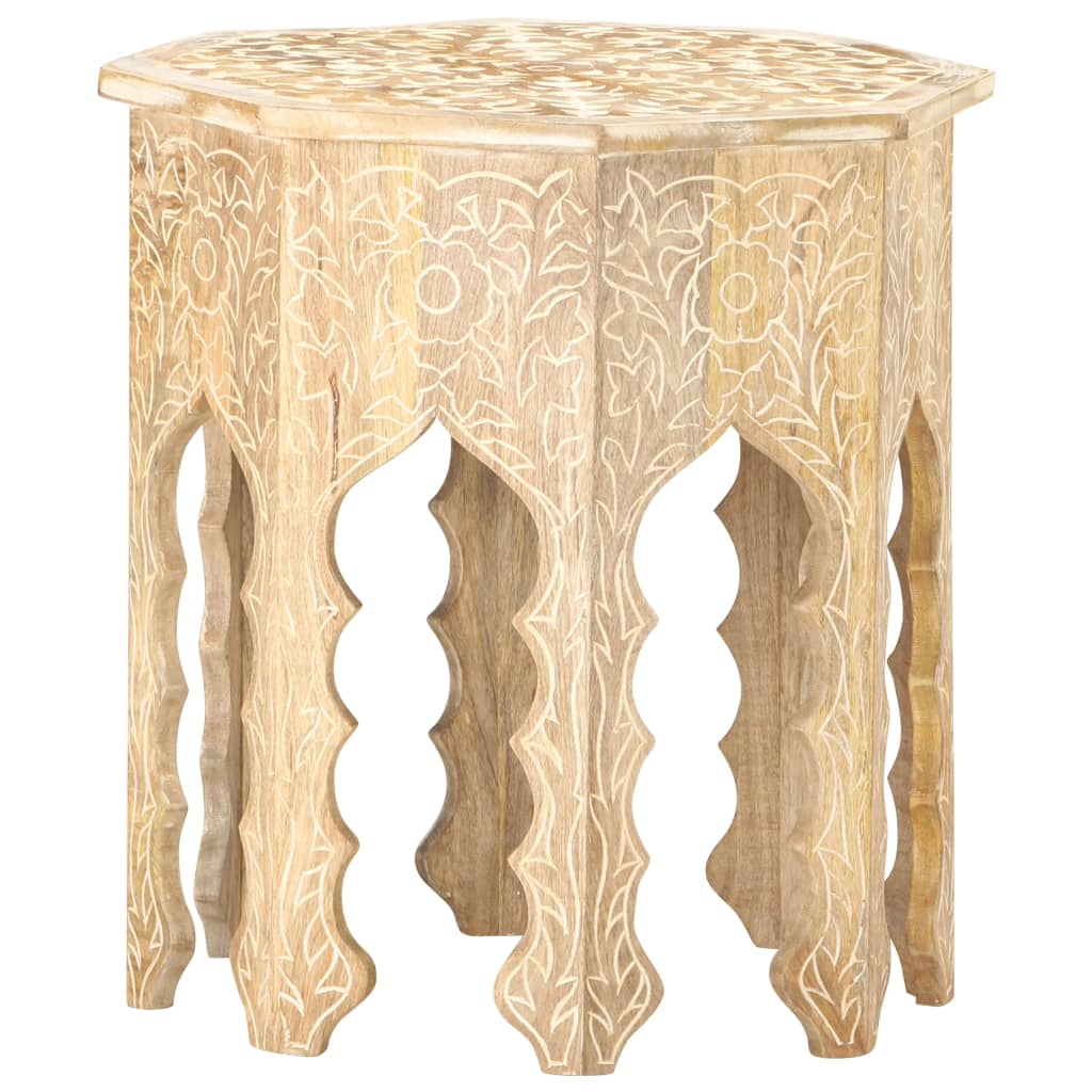 vidaXL Side Table Ø18.9" Solid Mango Wood