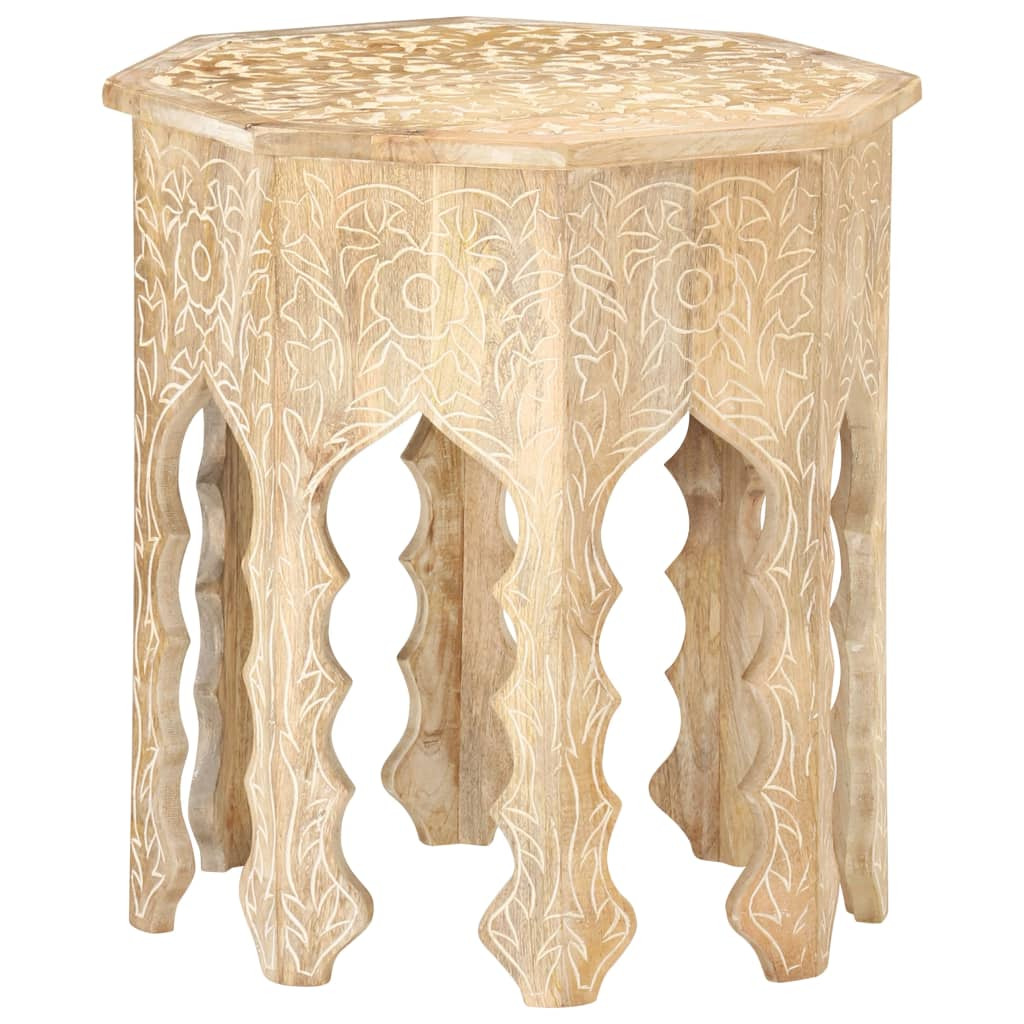 vidaXL Side Table Ø18.9" Solid Mango Wood