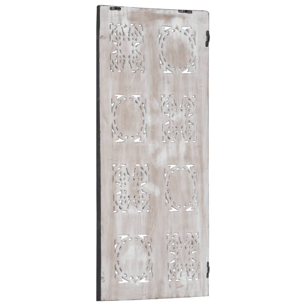 vidaXL Hand-Carved Wall Panel MDF 15.7"x31.5"x0.6" Black and White