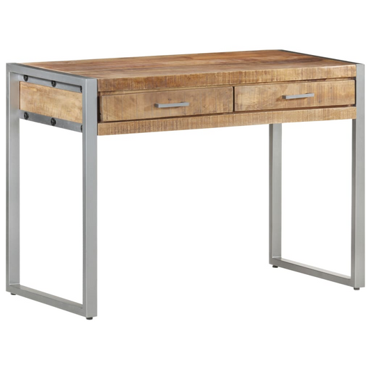 vidaXL Desk 42.5"x19.7"x29.5" Rough Mango Wood