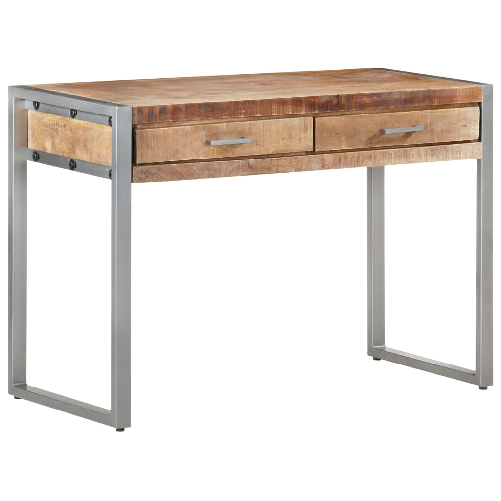 vidaXL Desk 42.5"x19.7"x29.5" Rough Mango Wood