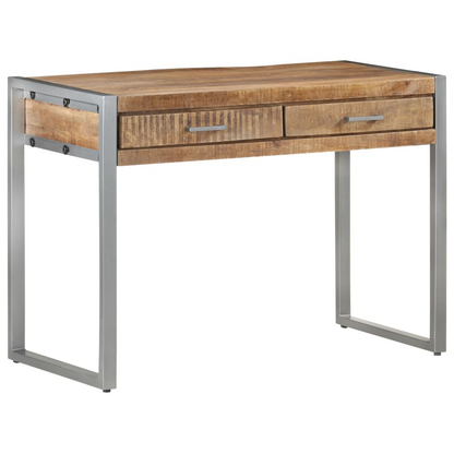 vidaXL Desk 42.5"x19.7"x29.5" Rough Mango Wood