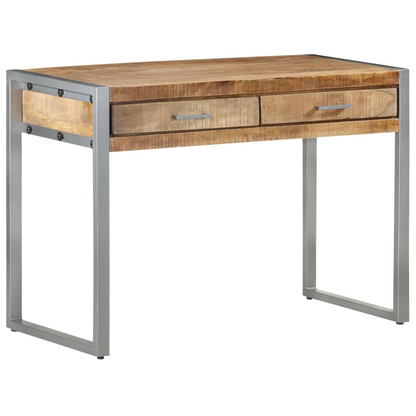 vidaXL Desk 42.5"x19.7"x29.5" Rough Mango Wood