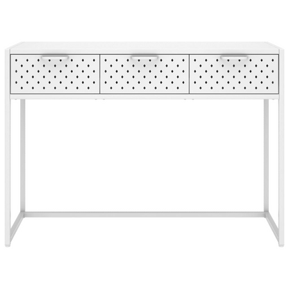 vidaXL Console Table White 41.7"x13.8"x29.5" Steel