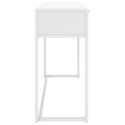 vidaXL Console Table White 41.7"x13.8"x29.5" Steel