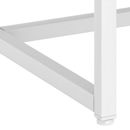 vidaXL Console Table White 41.7"x13.8"x29.5" Steel