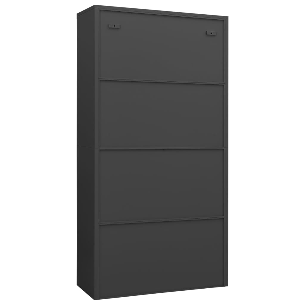 vidaXL Locker Cabinet Anthracite 35.4"x15.7"x70.9" Steel