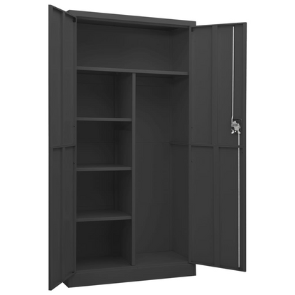 vidaXL Locker Cabinet Anthracite 35.4"x15.7"x70.9" Steel