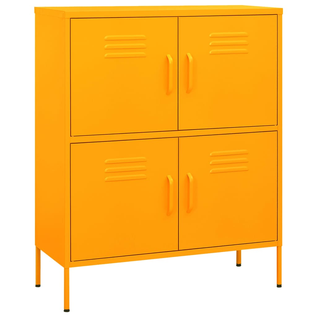 vidaXL Storage Cabinet Mustard Yellow 31.5"x13.8"x40" Steel