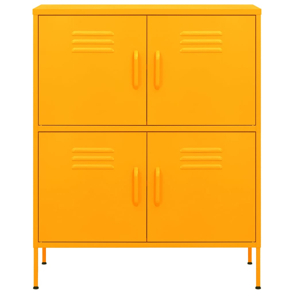 vidaXL Storage Cabinet Mustard Yellow 31.5"x13.8"x40" Steel