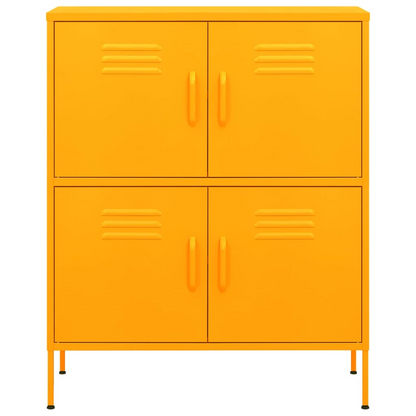 vidaXL Storage Cabinet Mustard Yellow 31.5"x13.8"x40" Steel