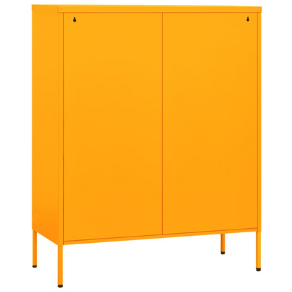 vidaXL Storage Cabinet Mustard Yellow 31.5"x13.8"x40" Steel