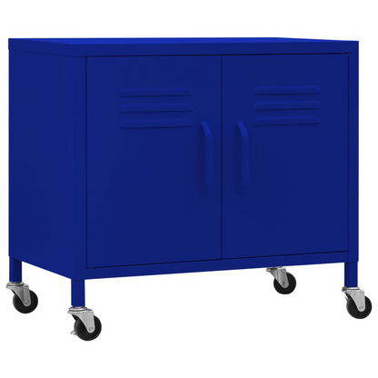 vidaXL Storage Cabinet Navy Blue 23.6"x13.8"x22" Steel