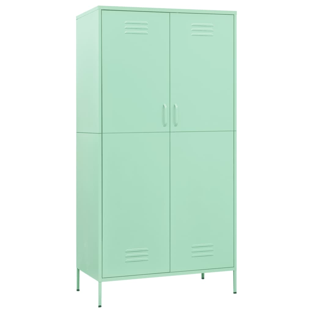 vidaXL Wardrobe Mint 35.4"x19.7"x70.9" Steel