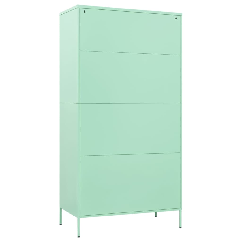 vidaXL Wardrobe Mint 35.4"x19.7"x70.9" Steel