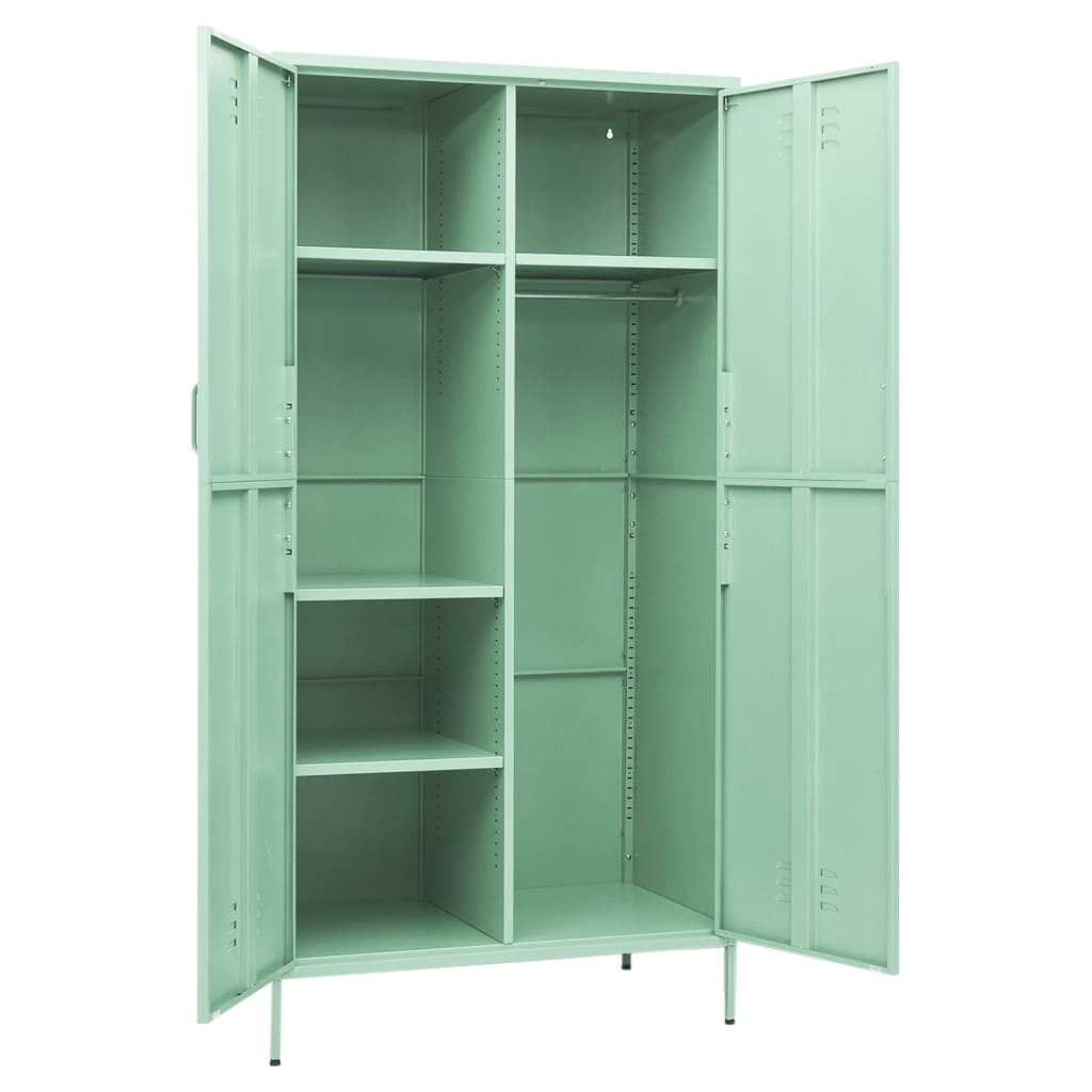 vidaXL Wardrobe Mint 35.4"x19.7"x70.9" Steel