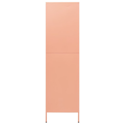 vidaXL Wardrobe Pink 35.4"x19.7"x70.9" Steel