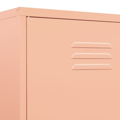 vidaXL Wardrobe Pink 35.4"x19.7"x70.9" Steel