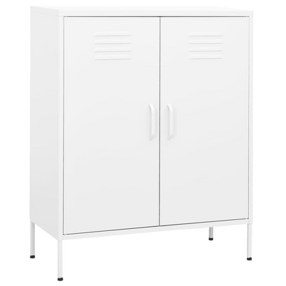 vidaXL Storage Cabinet White 31.5"x13.8"x40" Steel