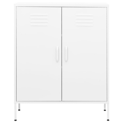 vidaXL Storage Cabinet White 31.5"x13.8"x40" Steel