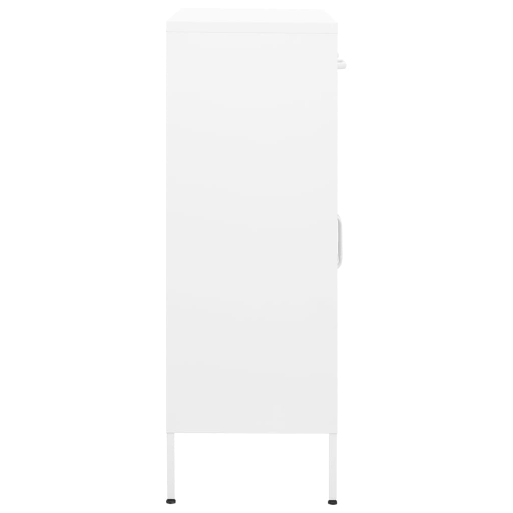 vidaXL Storage Cabinet White 31.5"x13.8"x40" Steel