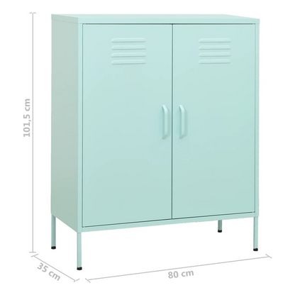 vidaXL Storage Cabinet Mint 31.5"x13.8"x40" Steel