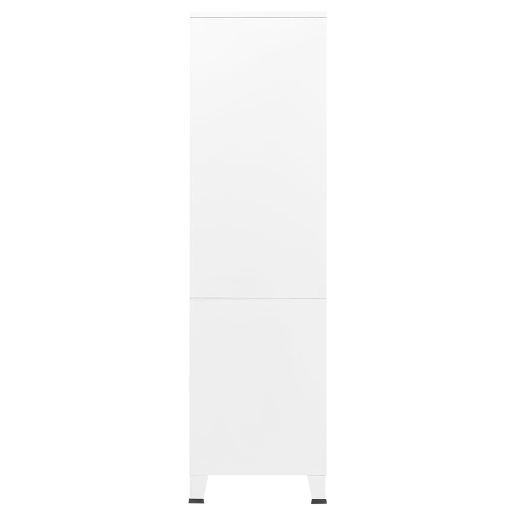 vidaXL Industrial Wardrobe White 35.4"x19.7"x70.9" Metal