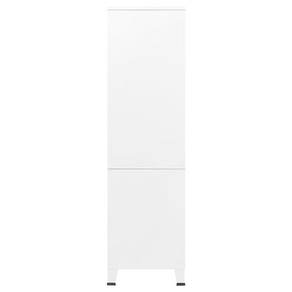 vidaXL Industrial Wardrobe White 35.4"x19.7"x70.9" Metal