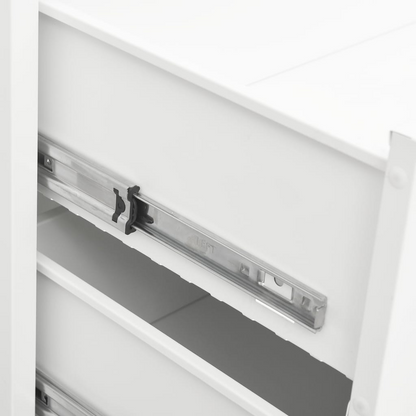 vidaXL Industrial Drawer Cabinet White 30.7"x15.7"x36.6" Metal